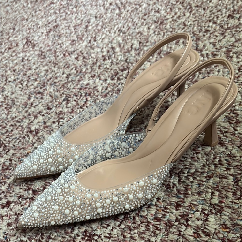 Elegant Embellished Slingback Heels